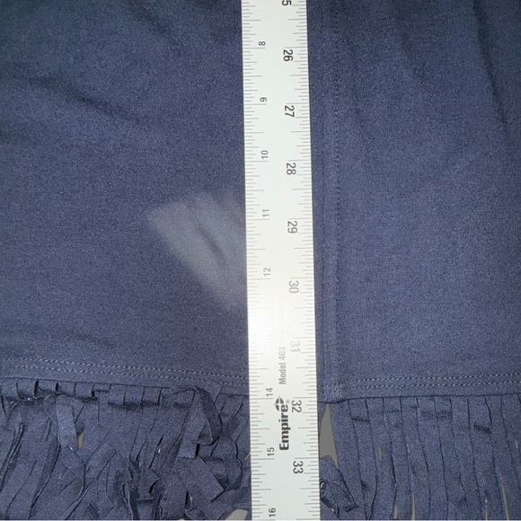 KAREN KANE V-Neck Fringe Dress - Navy Plus 1X - Picture 12 of 15